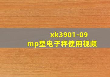 xk3901-09mp型电子秤使用视频