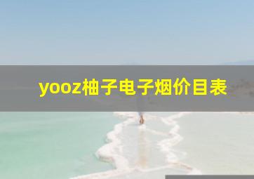 yooz柚子电子烟价目表