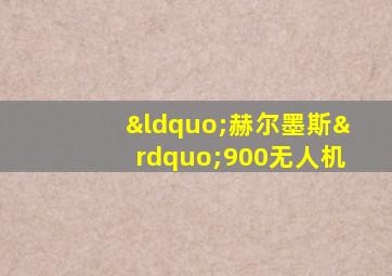 “赫尔墨斯”900无人机