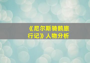 《尼尔斯骑鹅旅行记》人物分析