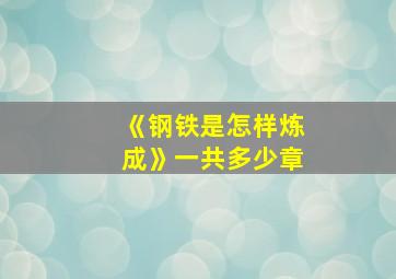 《钢铁是怎样炼成》一共多少章