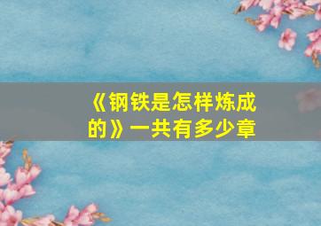 《钢铁是怎样炼成的》一共有多少章