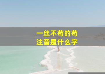 一丝不苟的苟注音是什么字