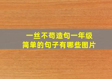 一丝不苟造句一年级简单的句子有哪些图片