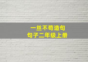 一丝不苟造句句子二年级上册