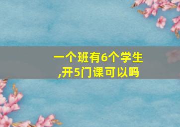 一个班有6个学生,开5门课可以吗