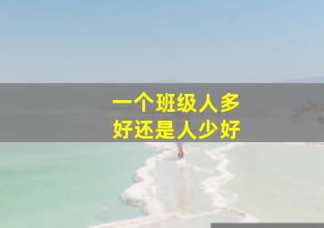 一个班级人多好还是人少好