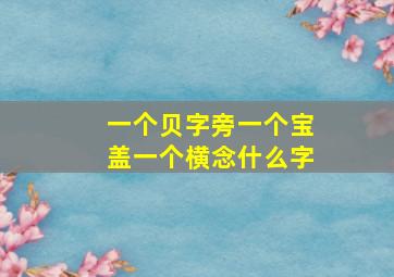 一个贝字旁一个宝盖一个横念什么字