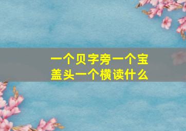 一个贝字旁一个宝盖头一个横读什么