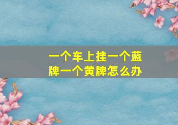 一个车上挂一个蓝牌一个黄牌怎么办
