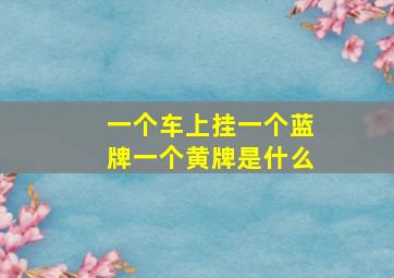 一个车上挂一个蓝牌一个黄牌是什么