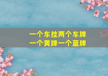 一个车挂两个车牌一个黄牌一个蓝牌
