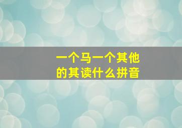 一个马一个其他的其读什么拼音