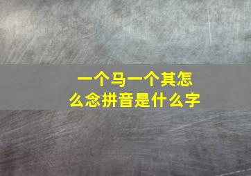 一个马一个其怎么念拼音是什么字