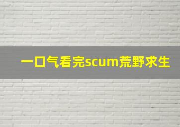 一口气看完scum荒野求生