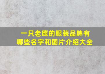 一只老鹰的服装品牌有哪些名字和图片介绍大全