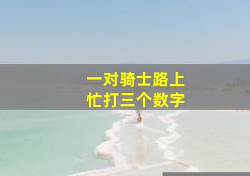 一对骑士路上忙打三个数字