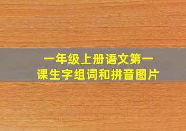 一年级上册语文第一课生字组词和拼音图片