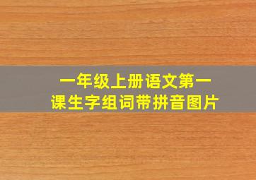 一年级上册语文第一课生字组词带拼音图片