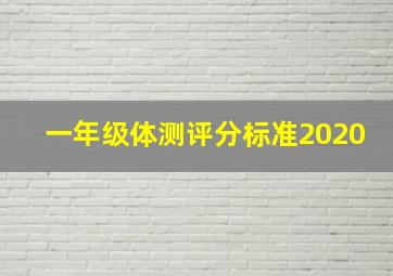 一年级体测评分标准2020