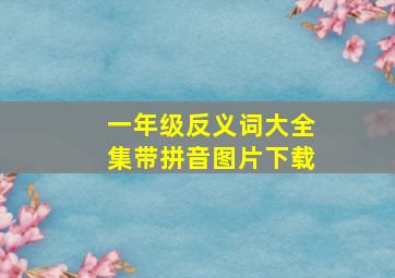 一年级反义词大全集带拼音图片下载