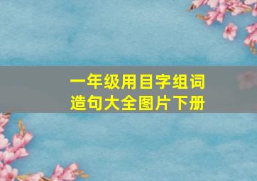 一年级用目字组词造句大全图片下册