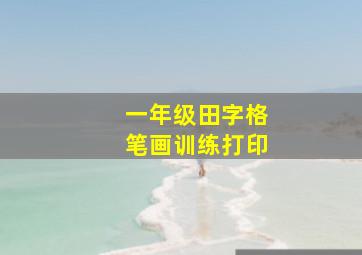 一年级田字格笔画训练打印