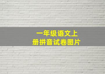 一年级语文上册拼音试卷图片