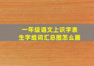 一年级语文上识字表生字组词汇总图怎么画