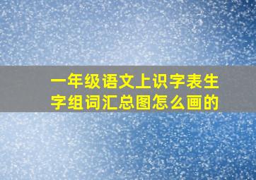 一年级语文上识字表生字组词汇总图怎么画的