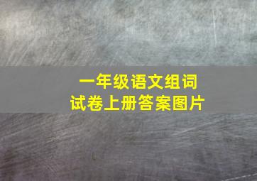 一年级语文组词试卷上册答案图片