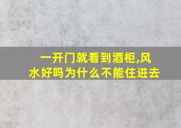 一开门就看到酒柜,风水好吗为什么不能住进去