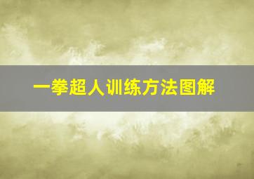 一拳超人训练方法图解