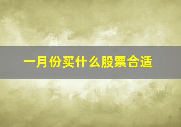 一月份买什么股票合适