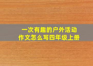 一次有趣的户外活动作文怎么写四年级上册