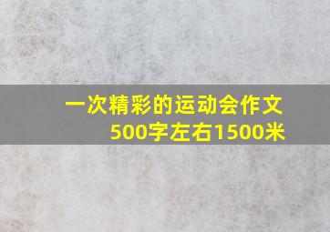 一次精彩的运动会作文500字左右1500米