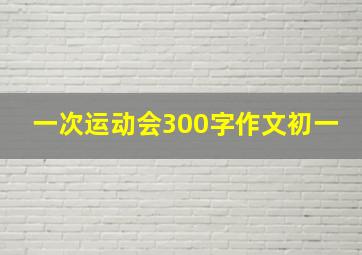 一次运动会300字作文初一