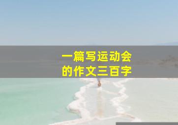 一篇写运动会的作文三百字