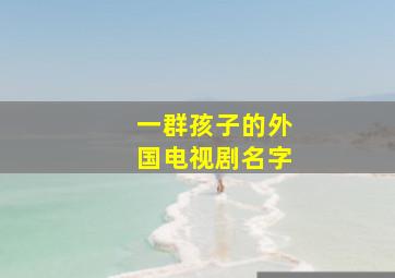 一群孩子的外国电视剧名字