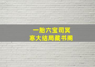 一胎六宝司冥寒大结局藏书阁