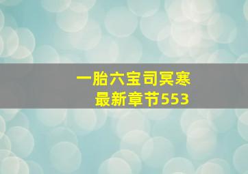 一胎六宝司冥寒最新章节553