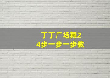 丁丁广场舞24步一步一步教