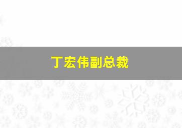 丁宏伟副总裁