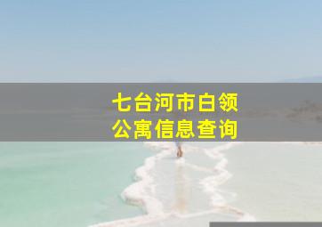 七台河市白领公寓信息查询