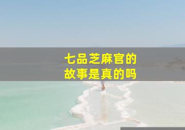 七品芝麻官的故事是真的吗