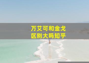 万艾可和金戈区别大吗知乎