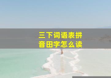 三下词语表拼音田字怎么读