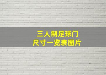 三人制足球门尺寸一览表图片