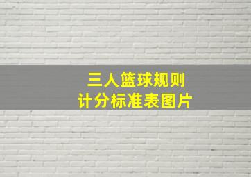 三人篮球规则计分标准表图片