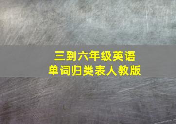 三到六年级英语单词归类表人教版